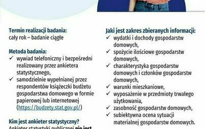 Zdjęcie do Badanie ankietowe GUS - Badanie budżet&oacute;w gospodarstw domowych
