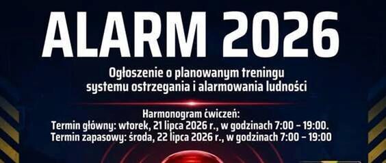 Trening syren alarmowych „ALARM 2026”!