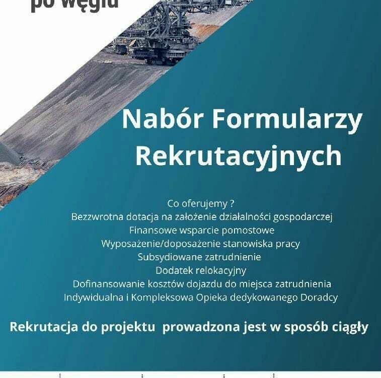 Powiatowy Urząd Pracy w Turku ogłasza nabór formularzy do projektu "Droga do zatrudniania po węglu"